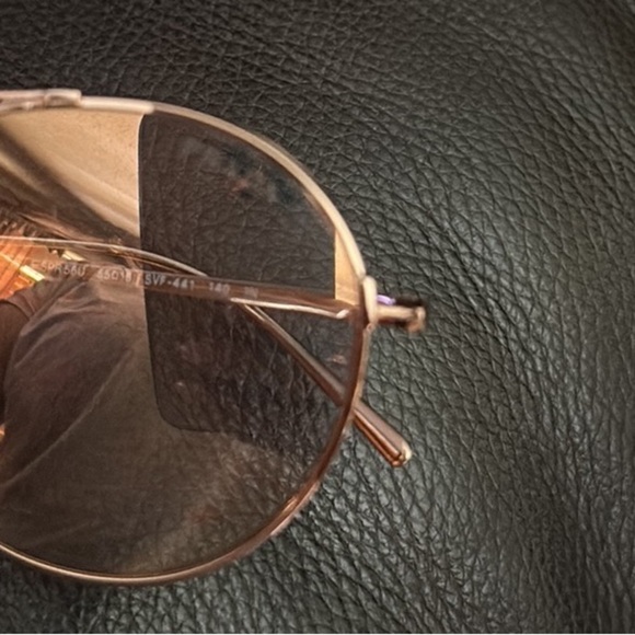 PRADA Rose Gold Round Aviator lightly tint sunglasses indoor/Outdoor unisex NWT - Picture 15 of 16